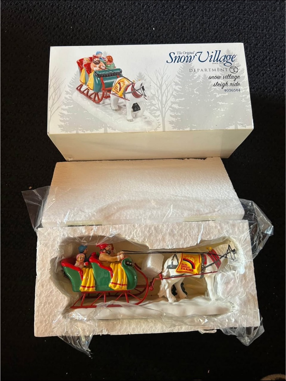 Department 56 Snow Village " Sleigh Ride " Accessory